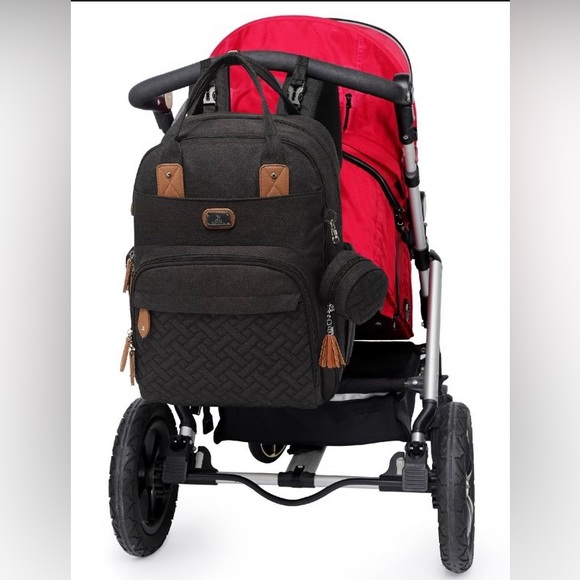 Dikaslon Diaper Bag Backpack with Pacifier Case and Stroller Straps. - Picture 4 of 5